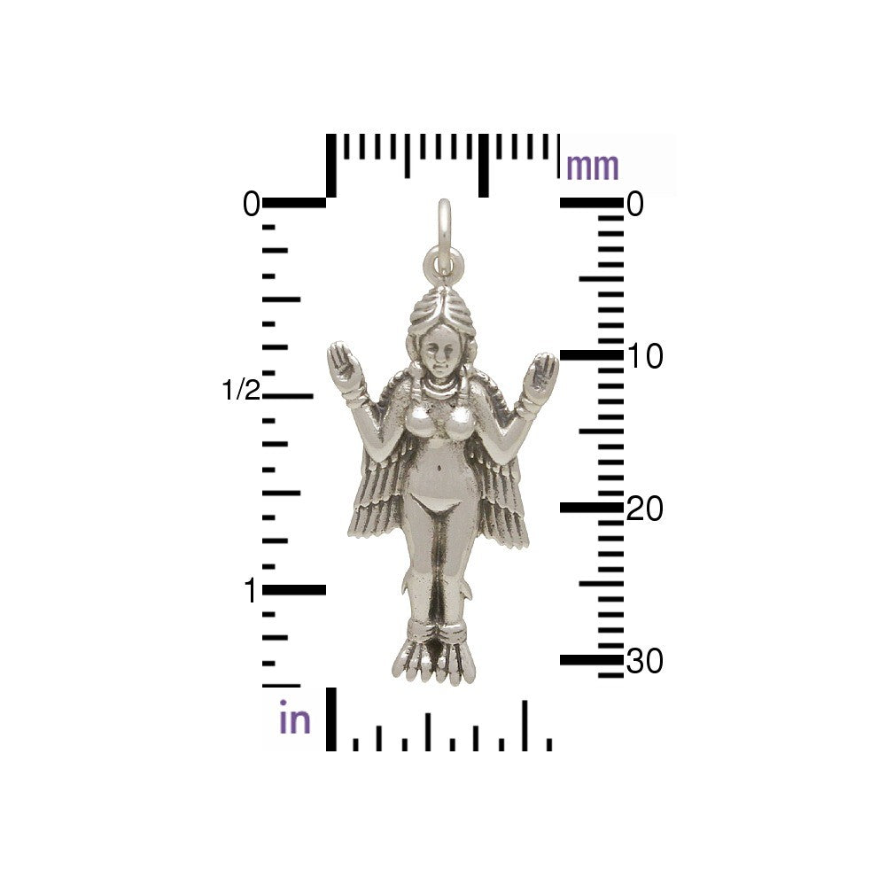 Sterling Silver Innana Goddess Charm - Poppies Beads n' More