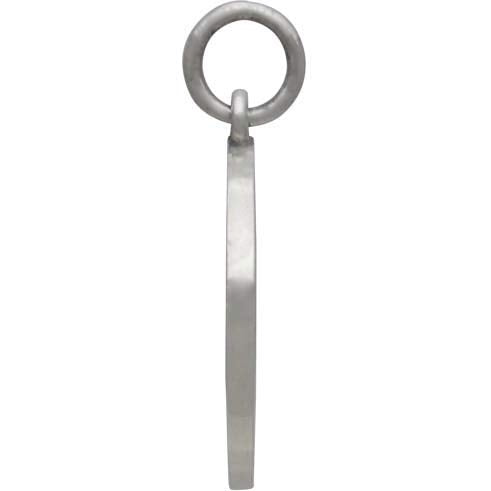 Sterling Silver Mountain Charm w Moon Phase Cutouts - Poppies Beads n' More