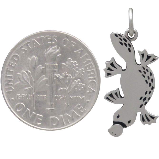 Sterling Silver Platypus Charm - Poppies Beads n' More
