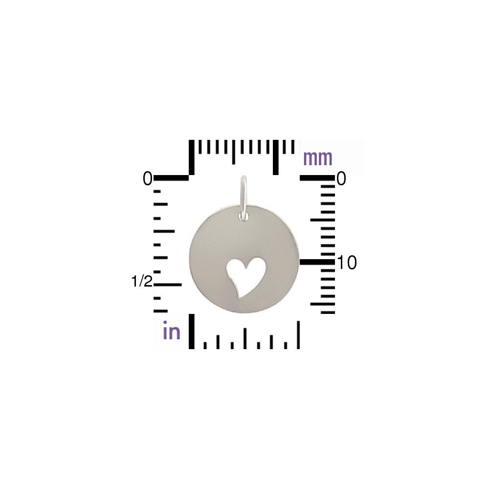 Disk with One Heart Cutout - Poppies Beads n' More