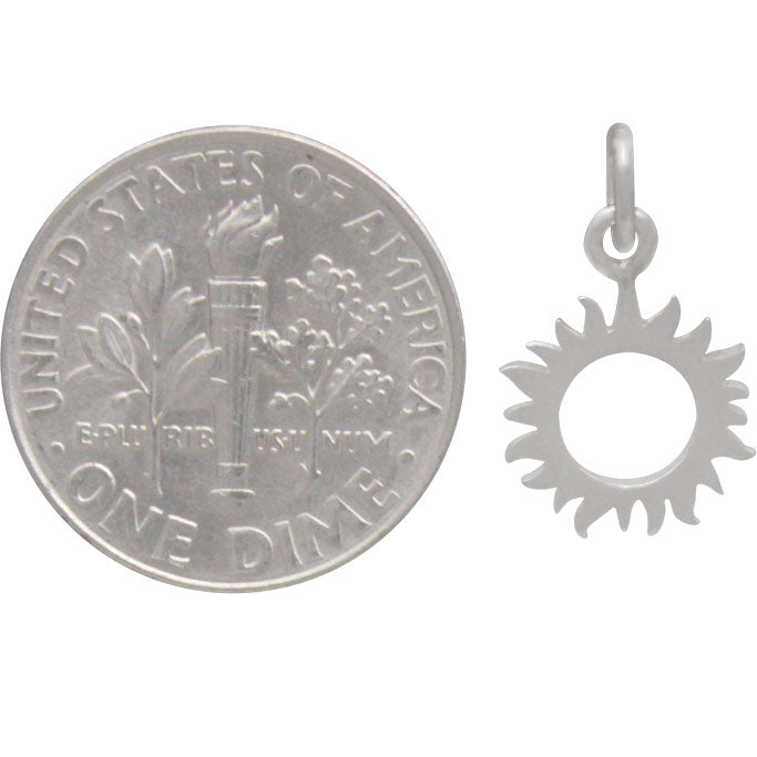 Sterling Silver Small Eclipse Charm - Poppies Beads n' More