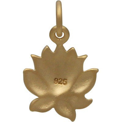 Medium Textured Blooming Lotus Charm - Poppies Beads n' More