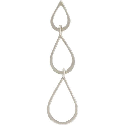 Three Tear Drops Link - Poppies Beads n' More
