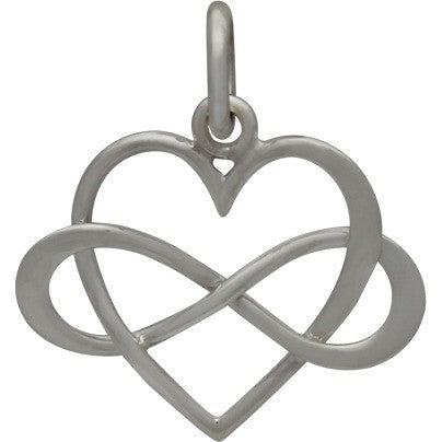 Infinity Heart Charm - Poppies Beads n' More