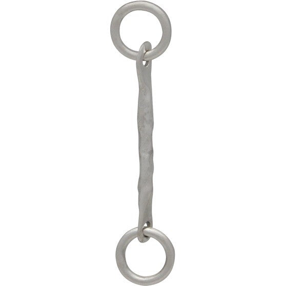 Small Hammered Bar Link - Poppies Beads n' More