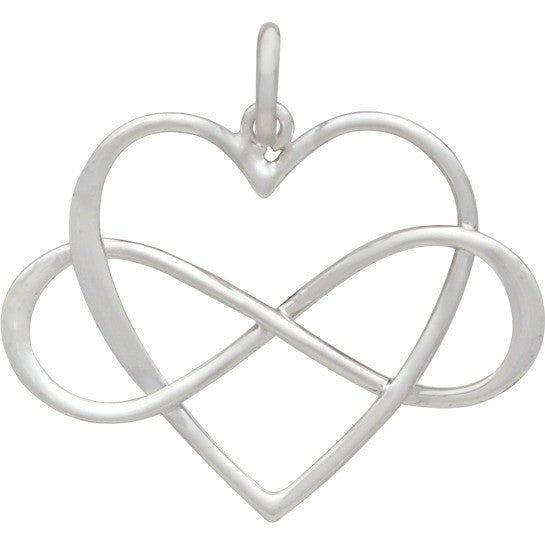 Infinity Heart Charm - Poppies Beads n' More