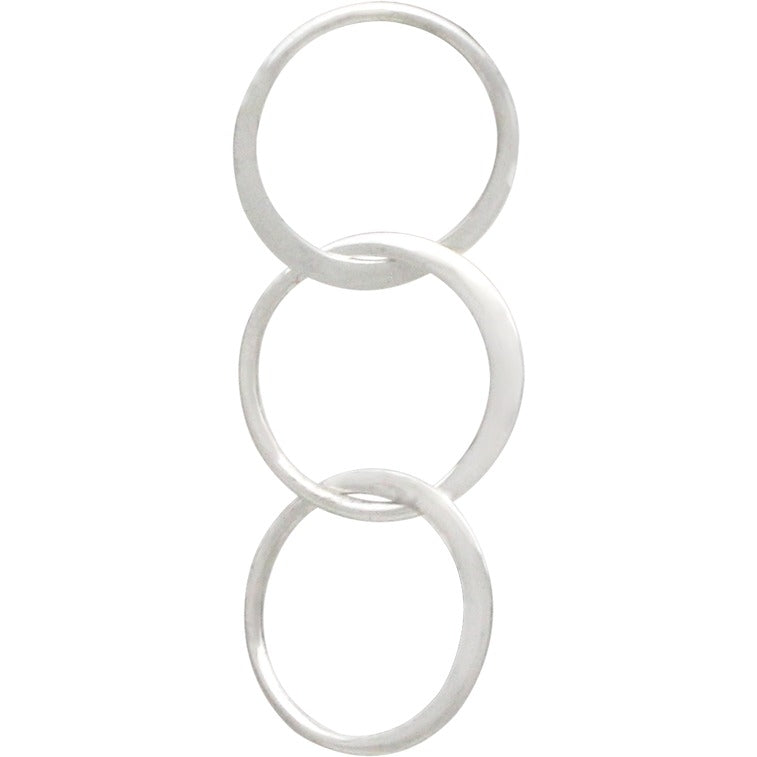 Sterling Silver Circle Link Chain Segment - Poppies Beads n' More