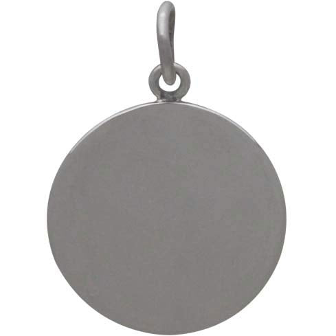 Sterling Silver Talisman Charm with Bronze Sun & Moon - Poppies Beads n' More
