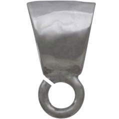 Silver Pendant Bail with Front Facing Open Ring - Poppies Beads n' More
