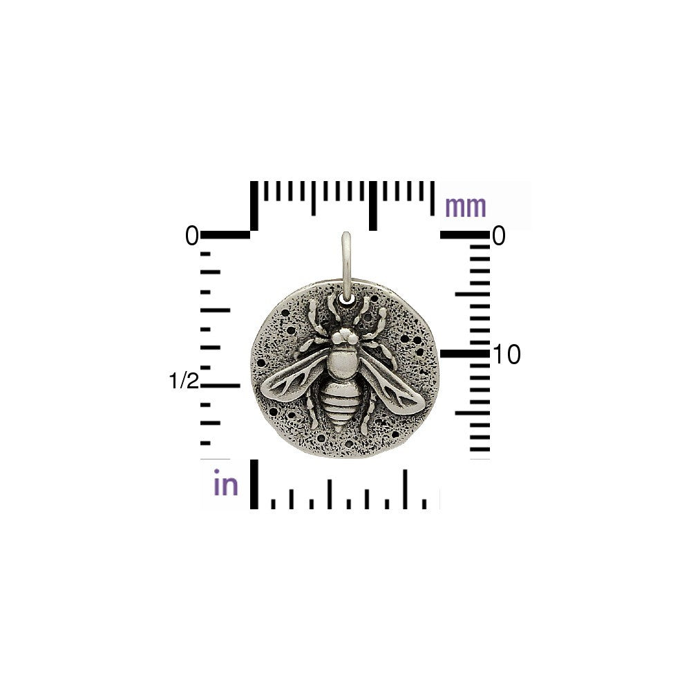 Ancient Coin Charm - Bee - Poppies Beads n' More