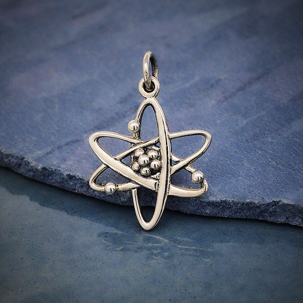 Sterling Silver Atom Charm - Poppies Beads n' More