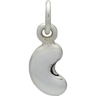 Sterling Silver Bean Charm - Food Charm - Tiny - Poppies Beads n' More