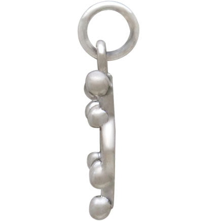 Sterling Silver Caffeine Molecule Charm - Poppies Beads n' More