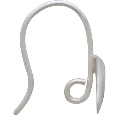 Ear Hooks with Ridged Crescent Moon - Poppies Beads n' More