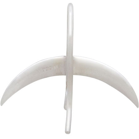Ear Hooks with Ridged Crescent Moon - Poppies Beads n' More