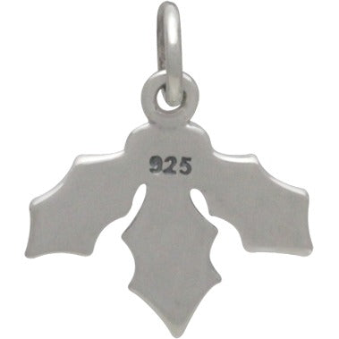 Sterling Silver Holly Berry Charm - Mistletoe Charm, - Poppies Beads n' More