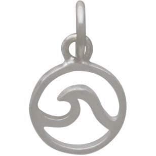 Mini Openwork Wave Charm - Poppies Beads n' More
