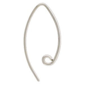 Ear Wire - Small Marquis with Loop - Poppies Beads n' More