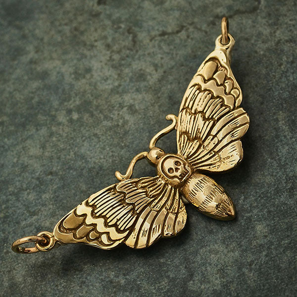 Deaths Head Moth Charm - Poppies Beads n' More
