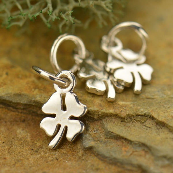 Four Leaf Lucky Clover Charm, - Poppies Beads n' More