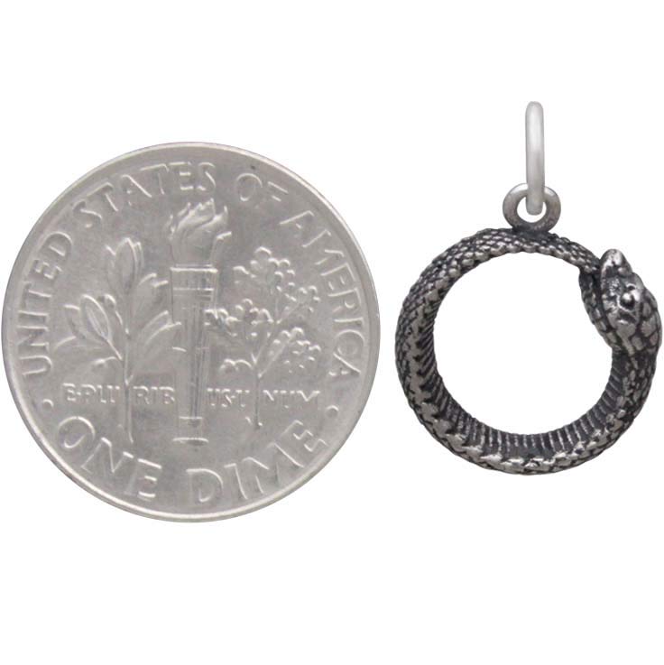 Ouroboros Snake Charm - Poppies Beads n' More